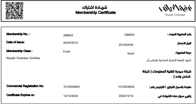 Membership Certificate